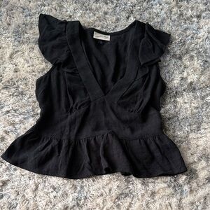 Universal Thread Black Ruffle Blouse